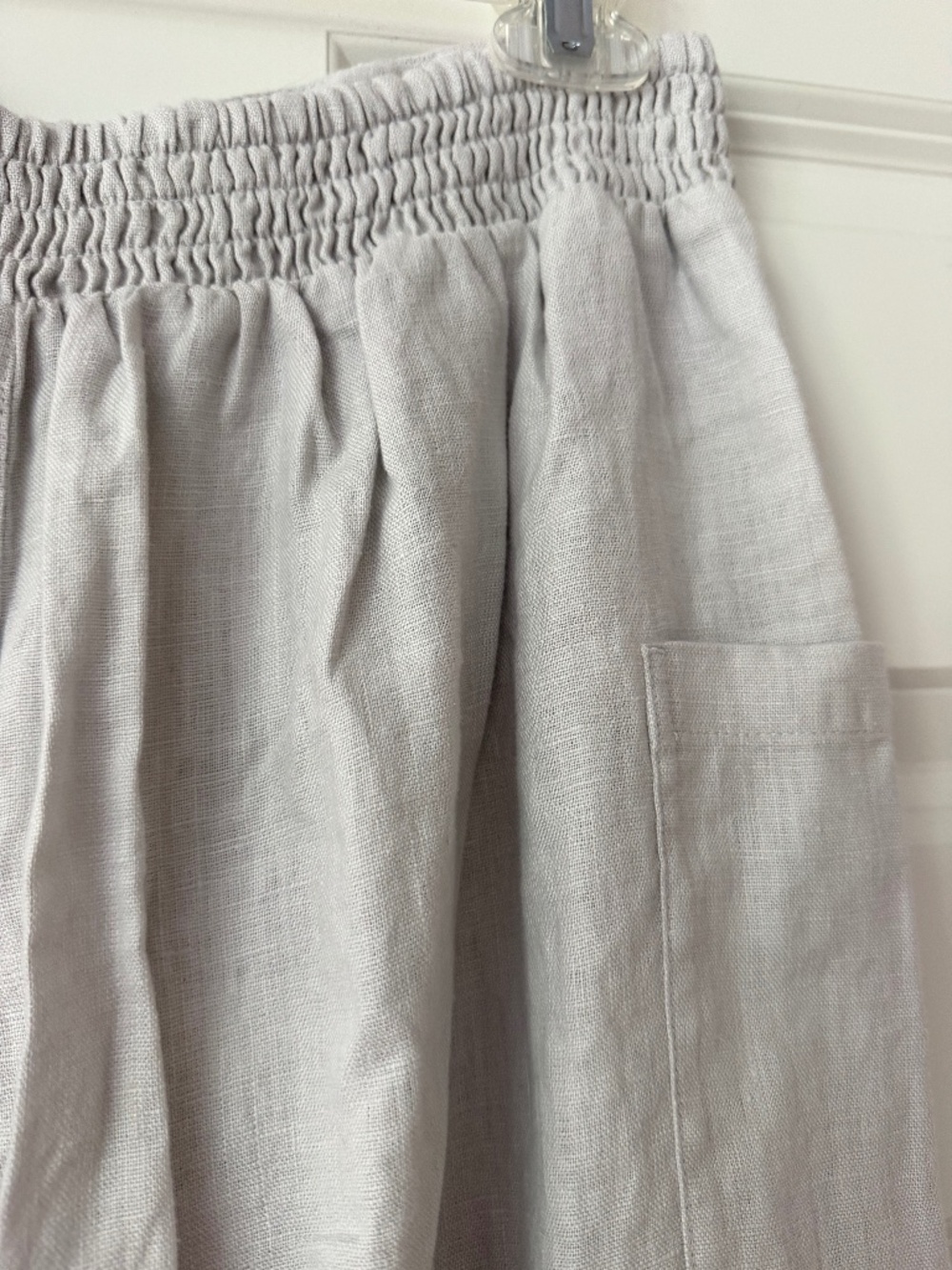 Nomad the Label Milos Linen Pants Oyster (Light Grey) - Picture 13 of 16